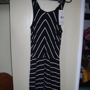 Black with White striped dress